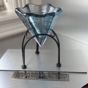 Mexican Glass Candle Holder